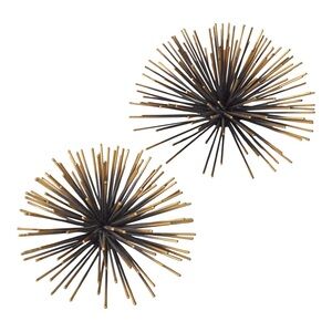 2 Vintage Curtis Jeré Style Starburst Sputnik Pom Pom Sea Urchin Sculptures